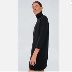 Tuckernuck POMANDER PLACE Noir Vivianne Shimmer Turtleneck Sweater Dress